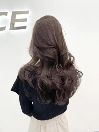ロング カラー 透明感♡やわらかブラ ウンヘア♡銀座美容室のヘアスタイル