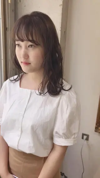 ミディアム カラー 及川 光のヘアスタイル