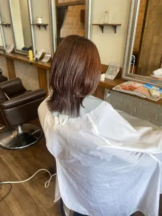 セミロング 肥田 夕蘭のヘアスタイル
