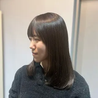 ミディアム カラー パーマ ヘアアレンジ 縮毛矯正+モテカラー 🎀✨MIHOのヘアスタイル