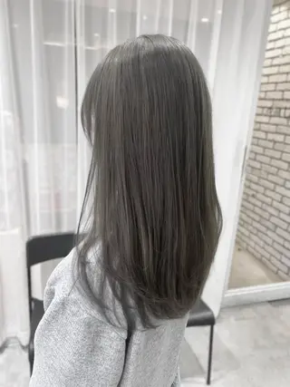 セミロング カラー 🤎オリーブカラー× パーマ特化💫森口のヘアスタイル