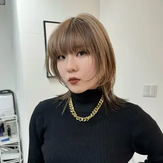 ミディアム カラー エクステモデル募集 💗大阪梅田/川上のヘアスタイル