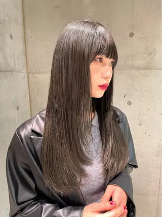 ロング カラー ブリーチなし 透明感カラー/艶髪のヘアスタイル