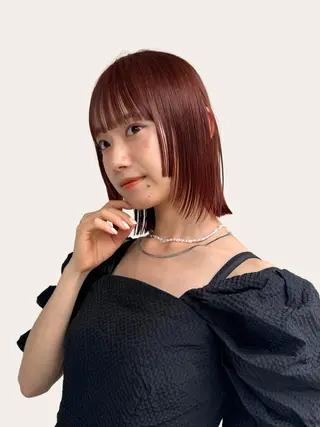 ミディアム ボブ/ぱつっとボブ/ 谷口 海星のヘアスタイル