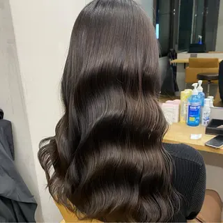 セミロング カラー プル艶職人/ にしものヘアスタイル
