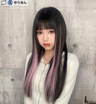 ロング カラー SHURI❤️🔥 中/韓mix ♡のヘアスタイル