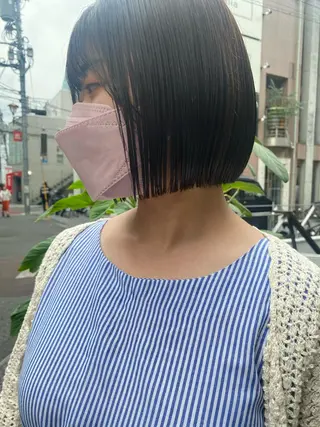 ショート カラー センターパート/ 暖色カラーayuのヘアスタイル