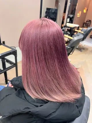 ミディアム カラー オオバヤシ マホのヘアスタイル