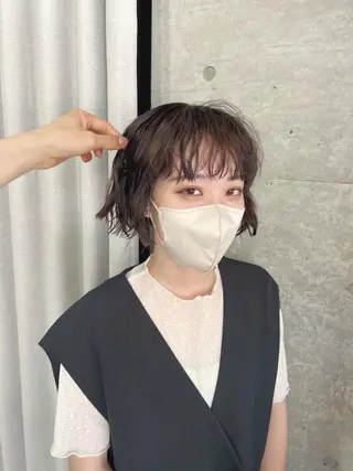 ショート パーマ ボブパーマコテ巻き風 パーマNo1深江秀平のヘアスタイル