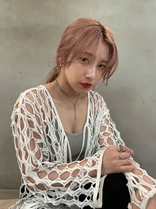 ロング カラー ヘアアレンジ 小顔レイヤー×コンパ クトボブ/林隆平のヘアスタイル