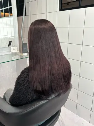 セミロング カラー 表参道♡暗髪♡ 艶カラー♡アユミのヘアスタイル