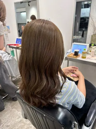 ロング 艶カラー/レイヤー /メンズ/マツエクのヘアスタイル