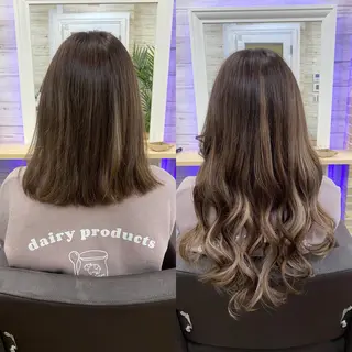 ミディアム カラー ヘアアレンジ LAVENDIA 初音のヘアスタイル