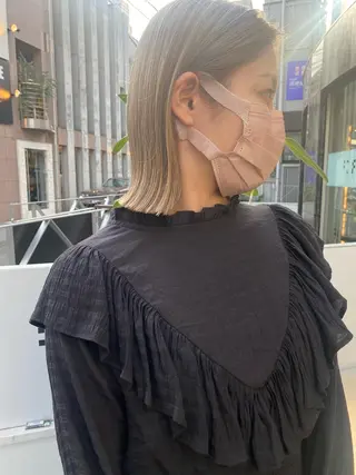 ショート カラー センターパート/ 暖色カラーayuのヘアスタイル