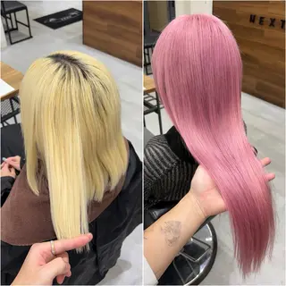 ロング KEISUKE🐶 カラー✨エクステのヘアスタイル