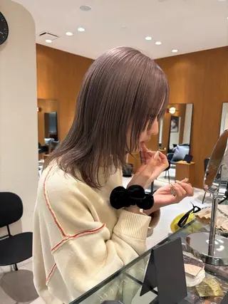 ミディアム カラー Rako .のヘアスタイル