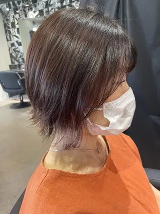 ミディアム カラー ショート/脱白髪染め ☆宇﨑悠実のヘアスタイル