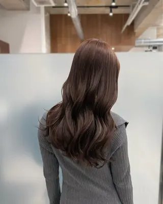 ロング カラー 縮毛矯正+モテカラー 🎀✨MIHOのヘアスタイル