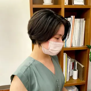 ショート 似合わせレイヤー/ ニュアンスパーマ高倉のヘアスタイル