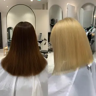 ミディアム れい🫧 ハイトーン特化のヘアスタイル