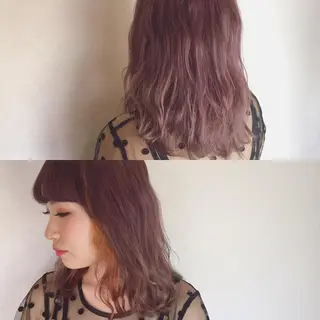 ミディアム カラー ハイトーン×髪質改善 KENTAのヘアスタイル
