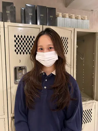 ロング カラー ayano/パーマ/ 暖色カラーのヘアスタイル