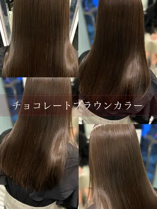 セミロング カラー 韓国っぽ透け感カラー マンツーマン🫧なおのヘアスタイル