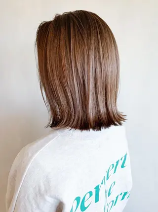 ミディアム カラー パーマ ヘアアレンジ ITbyALBUM 浦和店のヘアスタイル