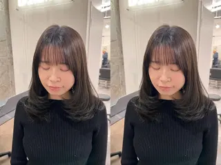 ミディアム D.I.E.V.A  渋谷所属・💕韓国レイヤー× 髪質改善　宮内諒のヘアスタイル