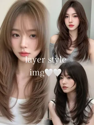 ロング 韓国✖️網紅🖤 パーマYURIYAのヘアスタイル