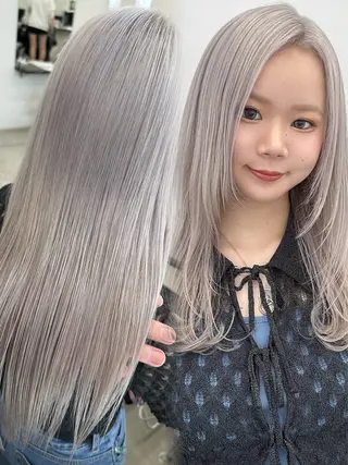 ロング カラー ヘアアレンジ 原宿ハイトーンカラー 🌼みるい🌼のヘアスタイル
