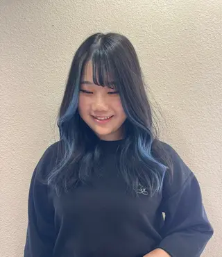 ロング カラー カーリーパーマ/ 透明ｶﾗｰ/MIKUのヘアスタイル