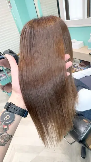 セミロング カラー 柳井 健太のヘアスタイル