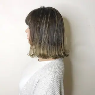 ミディアム カラー カラーモデル募集中 美容室ハピスのヘアスタイル