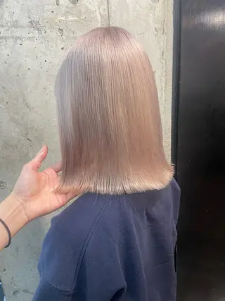 セミロング カラー SHOTO ハイトー ン/ブロンドカラーのヘアスタイル