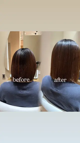 ミディアム 中島愛佳🐥⸒⸒ 縮毛矯正/艶髪カラーのヘアスタイル