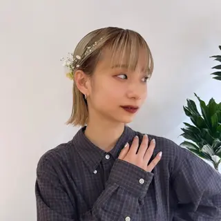 ミディアム カラー ヘアアレンジ HIROKO / 透明感暖色カラー🎀のヘアスタイル
