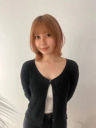 ミディアム カラー ベージュ⟡˖レイヤー ˖ ࣪⊹あずきのヘアスタイル