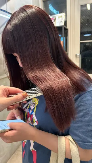 ミディアム カラー じゅわっと暖色カラー 🍊Moemiのヘアスタイル