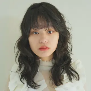 ロング カラー ヘアアレンジ 韓国×艶髪 さきのヘアスタイル