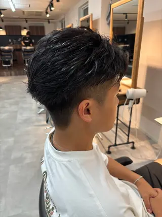 メンズ 保立/フェザーパーマ /メンズカット千葉のヘアスタイル