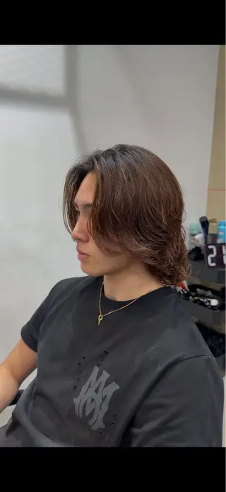 ミディアム パーマ メンズ fifth 菅崎愛斗のヘアスタイル