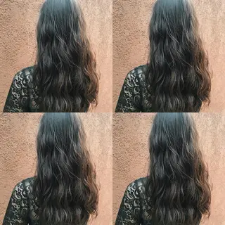 ロング カラー パーマ ヘアアレンジ 松田 亮葉のヘアスタイル