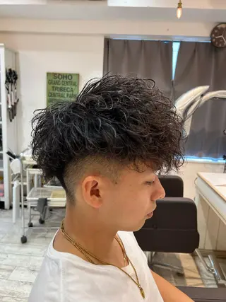 ショート パーマ メンズ 💈men's💈 satoru中目黒のヘアスタイル