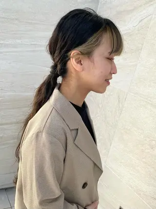 ロング カラー ヘアアレンジ 中川 茜里のヘアスタイル