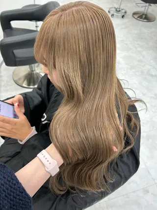 カラー 透明感ベージュ🎀 Anju/渋谷🎀のヘアスタイル