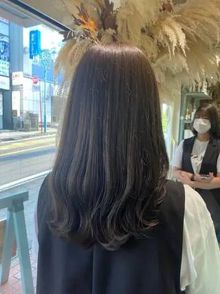 セミロング カラー 透明感カラー/韓国 ヘア🩶yuri🩵のヘアスタイル