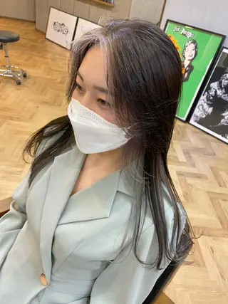 ロング デザインカラー/ボブ ブリーチカラー/ユリのヘアスタイル