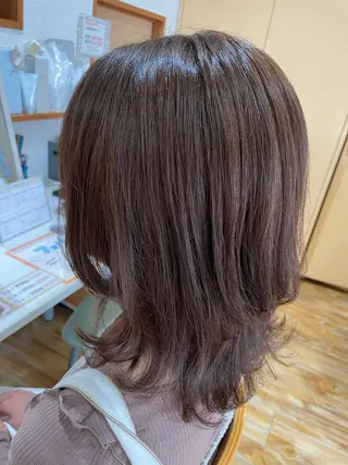 ミディアム カラー FELICE of hair 田口千尋のヘアスタイル