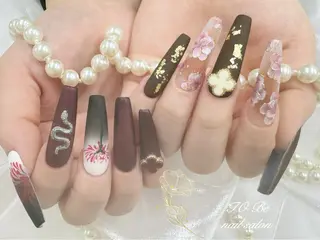 ロング Nail Salon To Be珈月のネイルデザイン